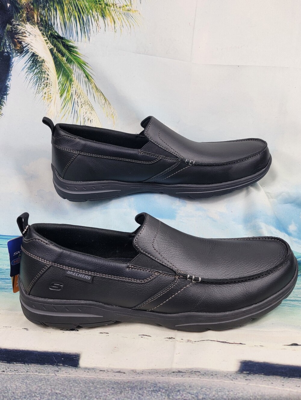 Skechers Relaxed Fit Harper Forde Black Slip On Shoes Mens 14 - Picture 2 of 10
